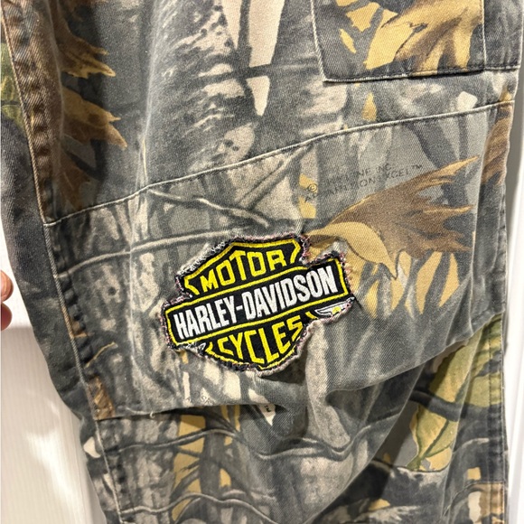Custom Harley-Davidson Men’s Camo Graphic Work Pants - Green/Brown one of one - Picture 6 of 9